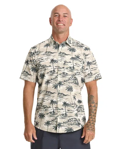 Quiksilver Waterman Men's Retreat Tech Woven Collared Shirt In White