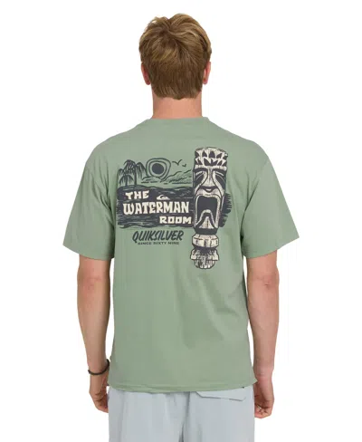 Quiksilver Waterman Men's Room Classic Short-sleeve T-shirt In Green