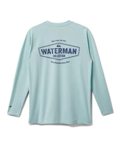 Quiksilver Waterman Men's Shady 251 Long Sleeve Rashguard T-shirt In Cali Blue