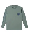 Quiksilver Waterman Men's Shady Amphibian Long Sleeve T-shirt In Sea Spray