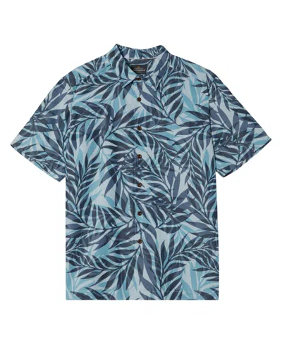 Quiksilver Waterman Men's Shoreline Short Sleeve Shirt In Reflecting Pond Print 4