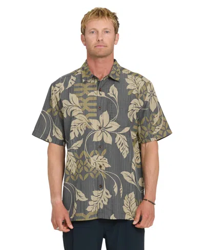 Quiksilver Waterman Men's Short-sleeve Bloom Shirt In Black