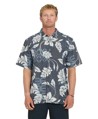 Quiksilver Waterman Men's Short-sleeve Bloom Shirt In Blue