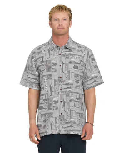 Quiksilver Waterman Men's Short-sleeve East Cape Shirt In Gray