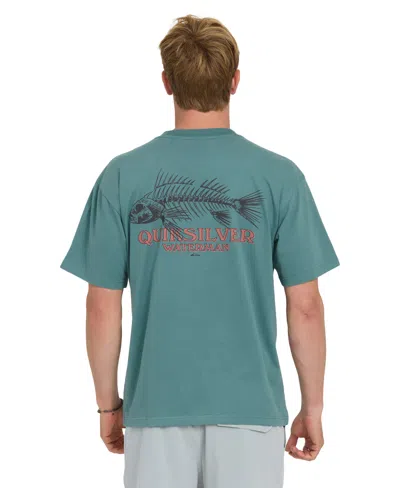 Quiksilver Waterman Men's Short-sleeve Fish Bones T-shirt In Blue