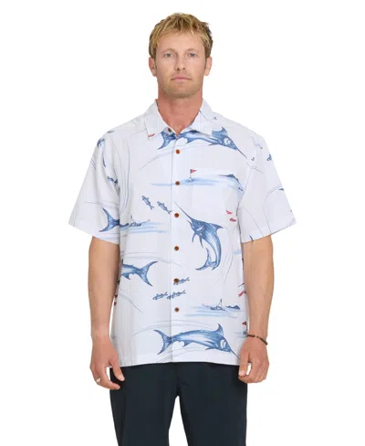 Quiksilver Waterman Men's Short-sleeve Fish On Shirt In White