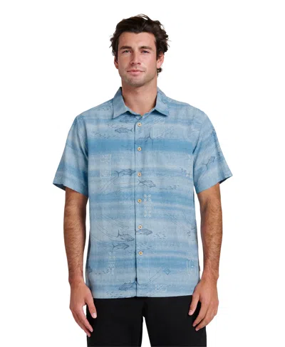 Quiksilver Waterman Men's Short-sleeve Go Fish Shirt In Blue
