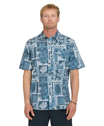 Quiksilver Waterman Sandy Cove Short Sleeve Shirt In Blue