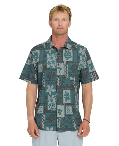 Quiksilver Waterman Men's Short-sleeve Sandy Cove Shirt In Green