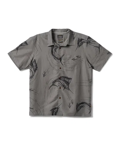 Quiksilver Waterman Men's The Chase Woven Shirt In Smoke Pearl