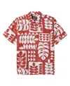 Quiksilver Waterman Men's Turtle Island Short Sleeve Shirt In Tandori Spice Print 4