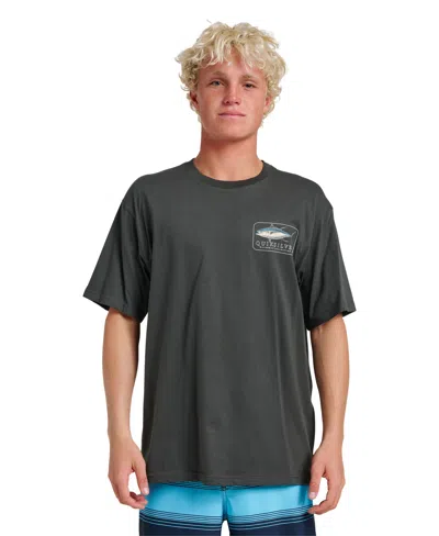 Quiksilver Waterman Men's Yellow Finner T-shirt In Black