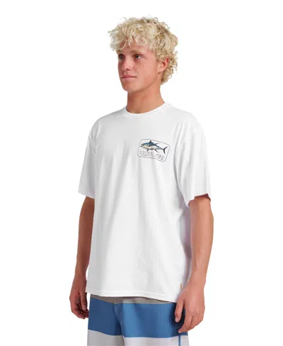 Quiksilver Waterman Men's Yellow Finner T-shirt In White
