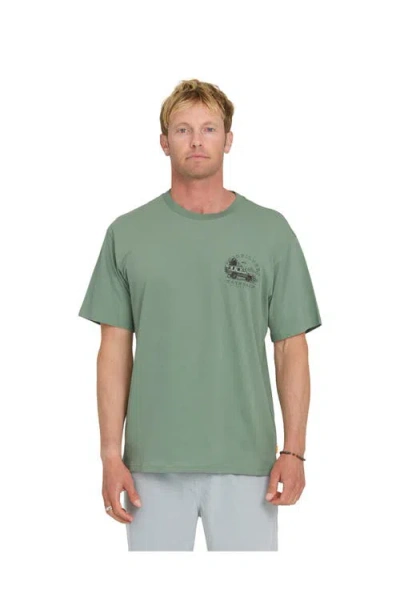 Quiksilver Waterman Traveler Short Sleeve Shirt In Green
