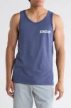 Quiksilver Willis Cotton Graphic Tank In Blue