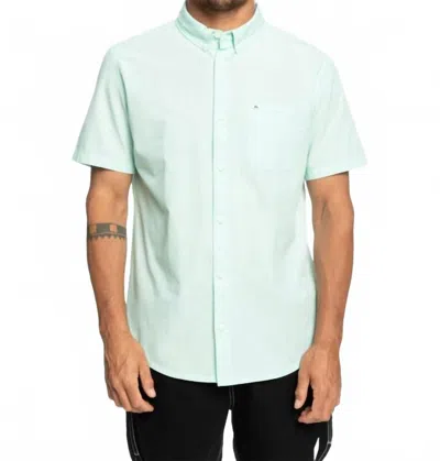 Quiksilver Winfall Short Sleeve Shirt In Iced Aqua (gczo) In Blue