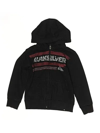 Pre-owned Quiksilver Kids' Zip Up Hoodie In Black