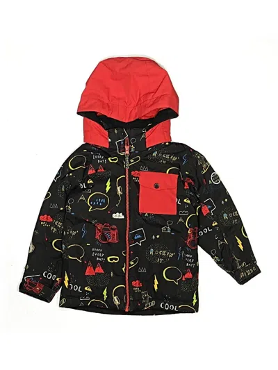 Pre-owned Quiksilver Kids' Zip Up Hoodie In Black