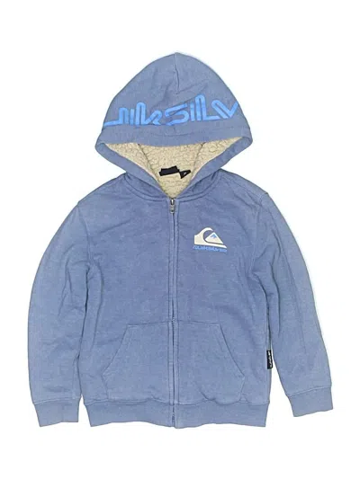 Pre-owned Quiksilver Kids' Zip Up Hoodie In Blue