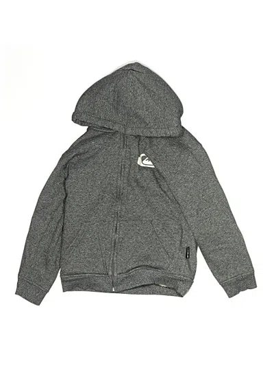 Pre-owned Quiksilver Kids' Zip Up Hoodie In Gray