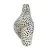 Quillattire Black / White Black And White Leopard Booty Vase In Multi