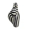 Quillattire Black / White Zebra Stripe Womens Body Vase In Multi
