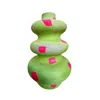 Quillattire Green / Pink / Purple Aqua Green Swirly Teared Tutti Fruity Vase