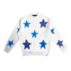 Quillattire Red / Blue / White White Star Sweatshirt In Red/blue/white