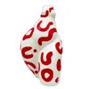 Quillattire Red / Neutrals Red Leopard Booty Vase In Red
