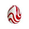 Quillattire White / Red Mini Red Swirl Vase In Red