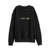 Quillattire Women's 'be A Nice Human' Black Organic Cotton Sweatshirt In Black
