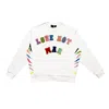 Quillattire Women's Love Not War White Sweatshirt In White