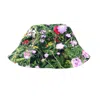 Quillattire Women's Unisex & Reversible Green Meadow Print Bucket Hat In Green