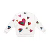 Quillattire Women's White 'lets Make Out' Love Heart Unisex Sweatshirt In White