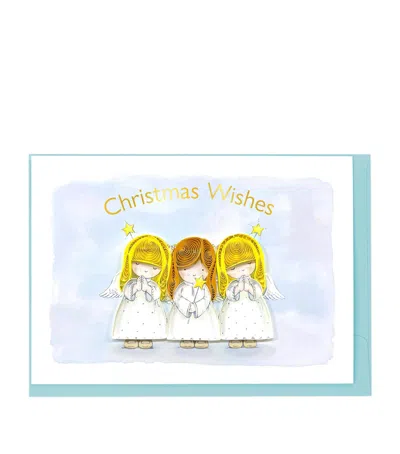 Quilling Card Angels Christmas Wishes Cards In Blue