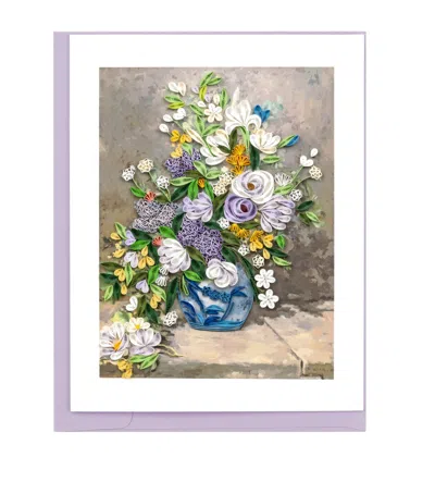 Quilling Card Spring Bouquet Renoir Greeting Card In Black