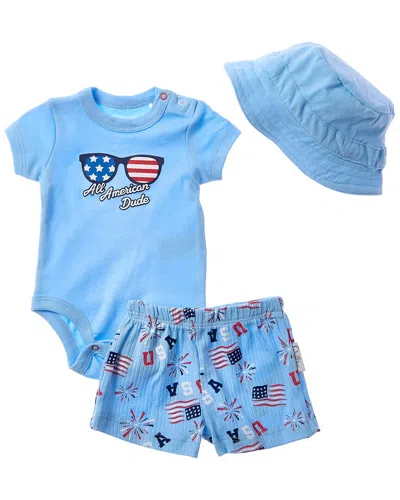 Quiltex Kids' 2pc All American Dude Short Set In Blue