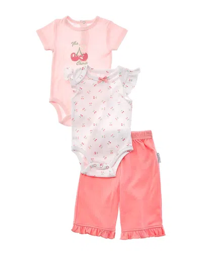 Quiltex Kids' 3pc Ma Cherie Top & Turn Me Around Pant Set In Pink