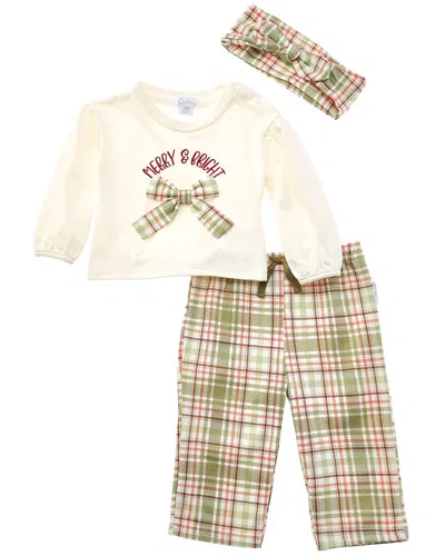 Quiltex Kids' 3pc Merry & Bright Pant Set In Multi