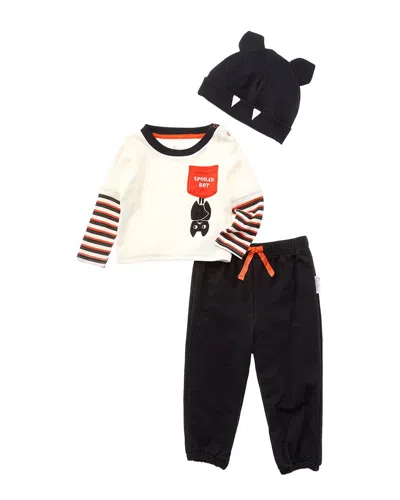 Quiltex Kids' 3pc Spoiled Bat Pant Set In Black