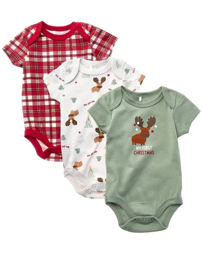 Quiltex Kids' 3pk Holiday Creeper In White