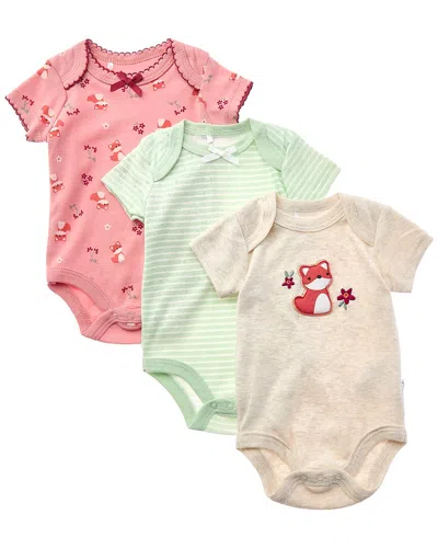 Quiltex Kids' 3pk Little Fox Creeper In Pink