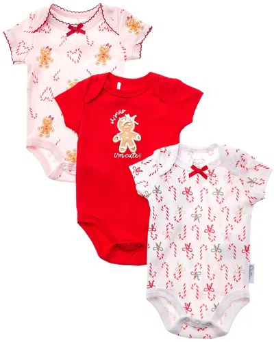 Quiltex Kids' 3pk Oh Snap I'm Cute Creeper In Pink