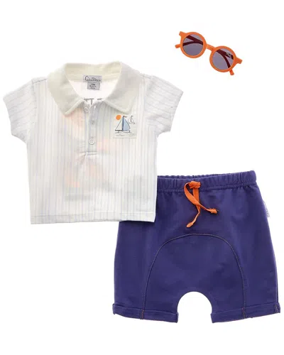 Quiltex Kids' Dolce Italia 2pc Polo Short Set In Multi