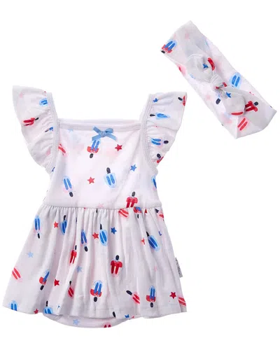 Quiltex Kids' Popsicles Skirted Creeper In White