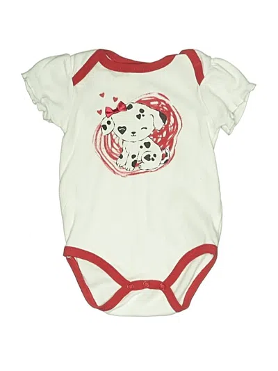 Pre-owned Quiltex Babies' Short Sleeve Onesie In Ivory