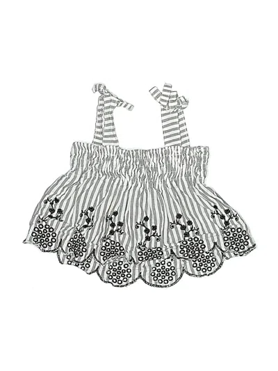 Pre-owned Quiltex Babies' Sleeveless Top Silver Halter Neckline Tops