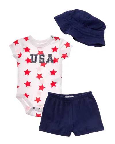 Quiltex Kids' Stars & Smiles 2pc Short Set In Blue