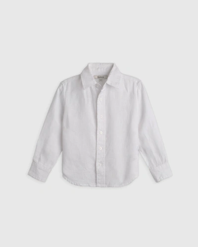 Quince 100% European Linen Long Sleeve Shirt In White