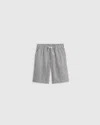 Quince 100% European Linen Pull-on Shorts In Blue Pinstripe